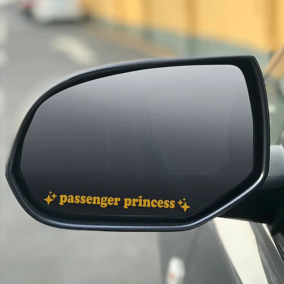 Thumbnail: Car Sticker Creative Passenger Princess Rearview Mirror Decor Decal Vinyl Film D