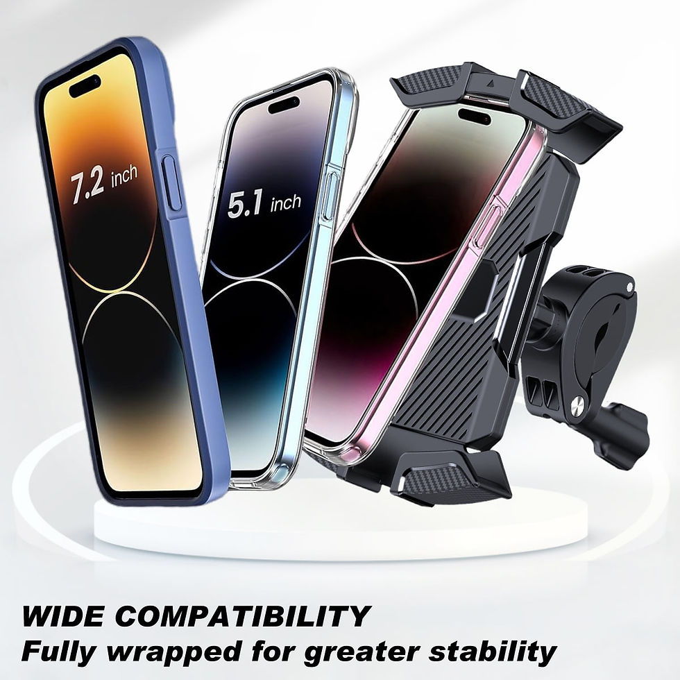 Thumbnail: Rirool Motorcycle Bike Phone Holder Clamp for iPhone 15/14/13/12, Rotatable..