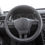 Thumbnail: Auto Drive 1Piece Car Steering Wheel Cover Cheque Slate Black - Universal F..