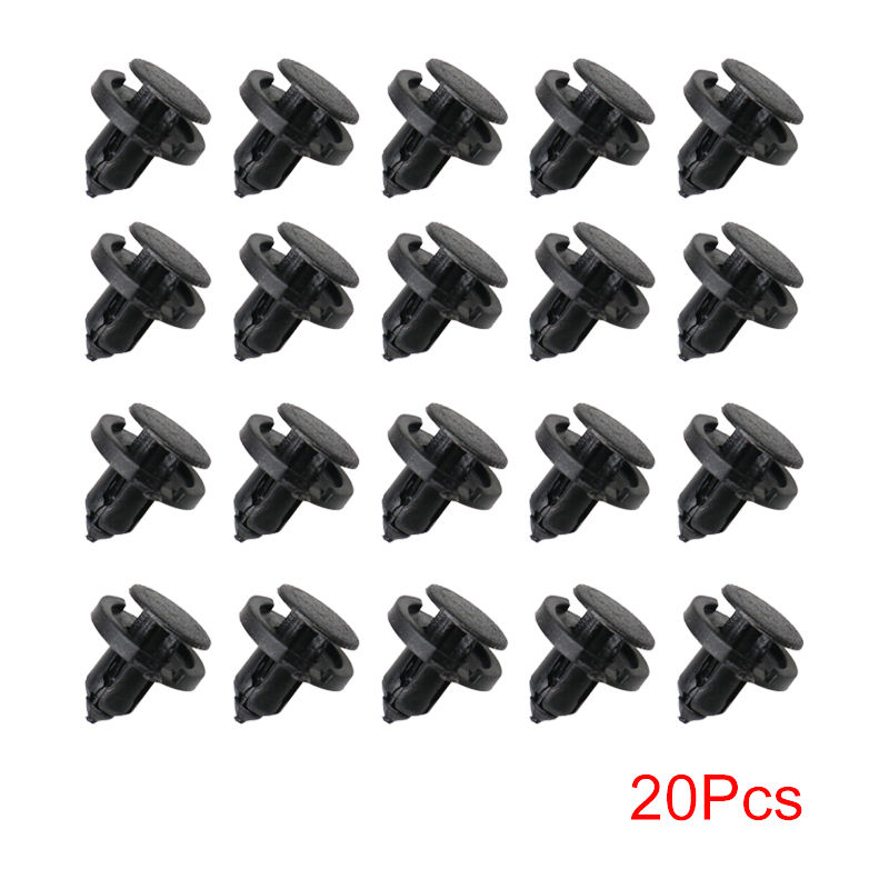 Thumbnail: 10/20/50pcs 8mm Diameter 8mm Black Plastic Auto Fasteners Rivets Clips Vehicle C