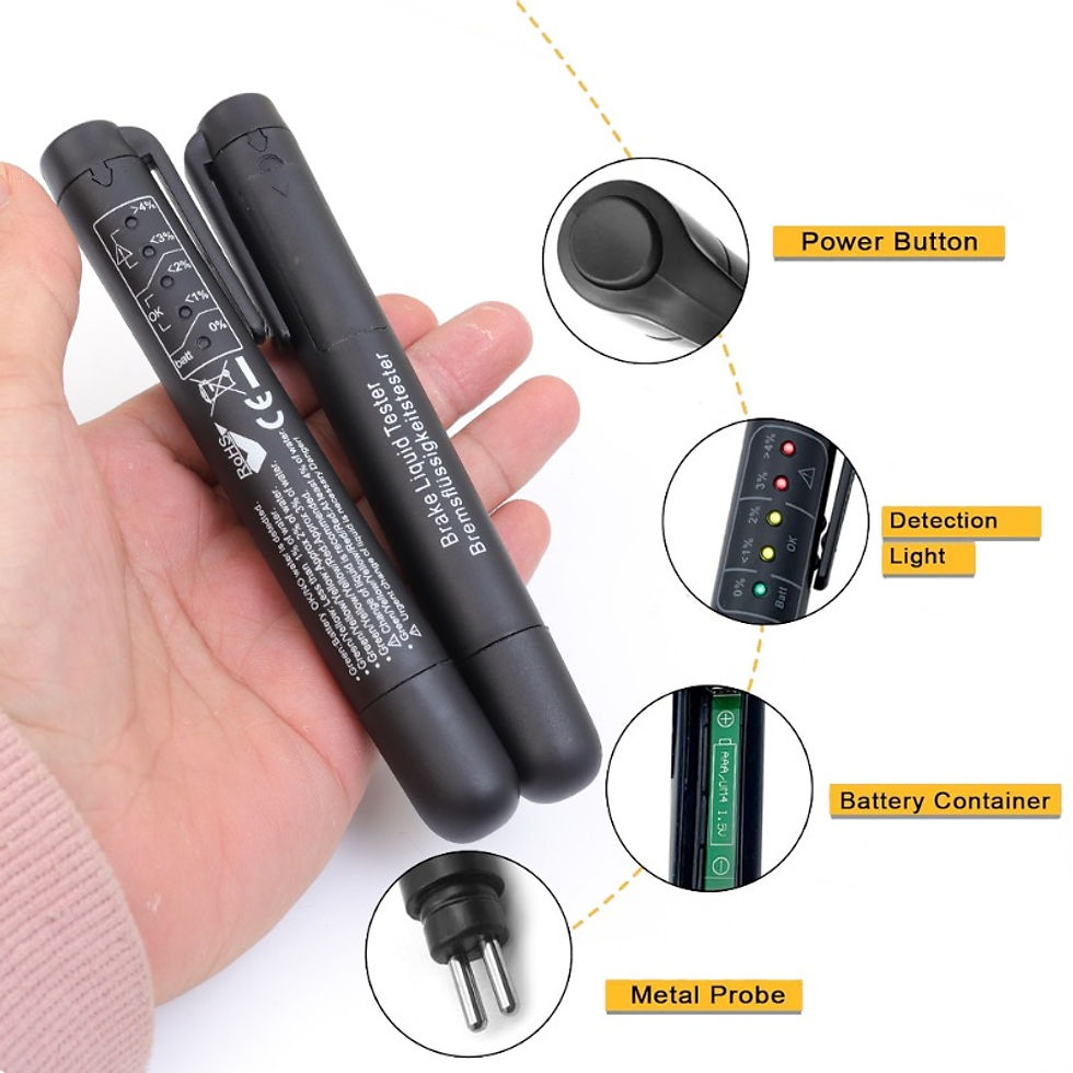 Thumbnail: Car Brake Oil Detection Pen Nickel Plated Metal Probe Portable Automatic Brake F