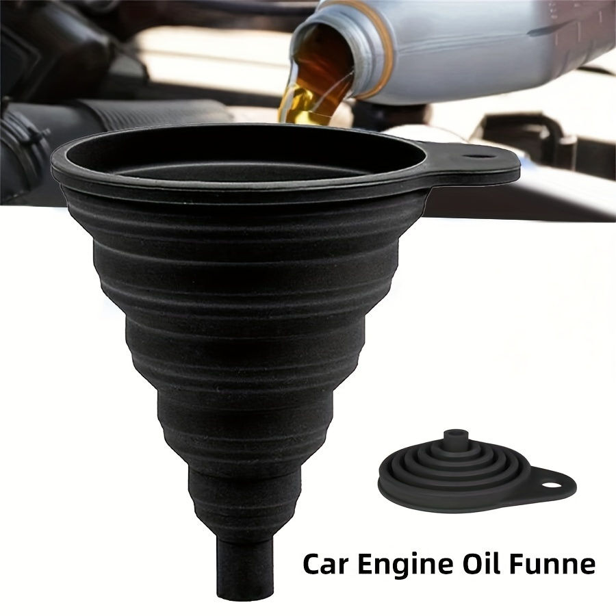 Engine Funnel Car Universal Silicone Liquid Funnel Washer Fluid Change Foldable