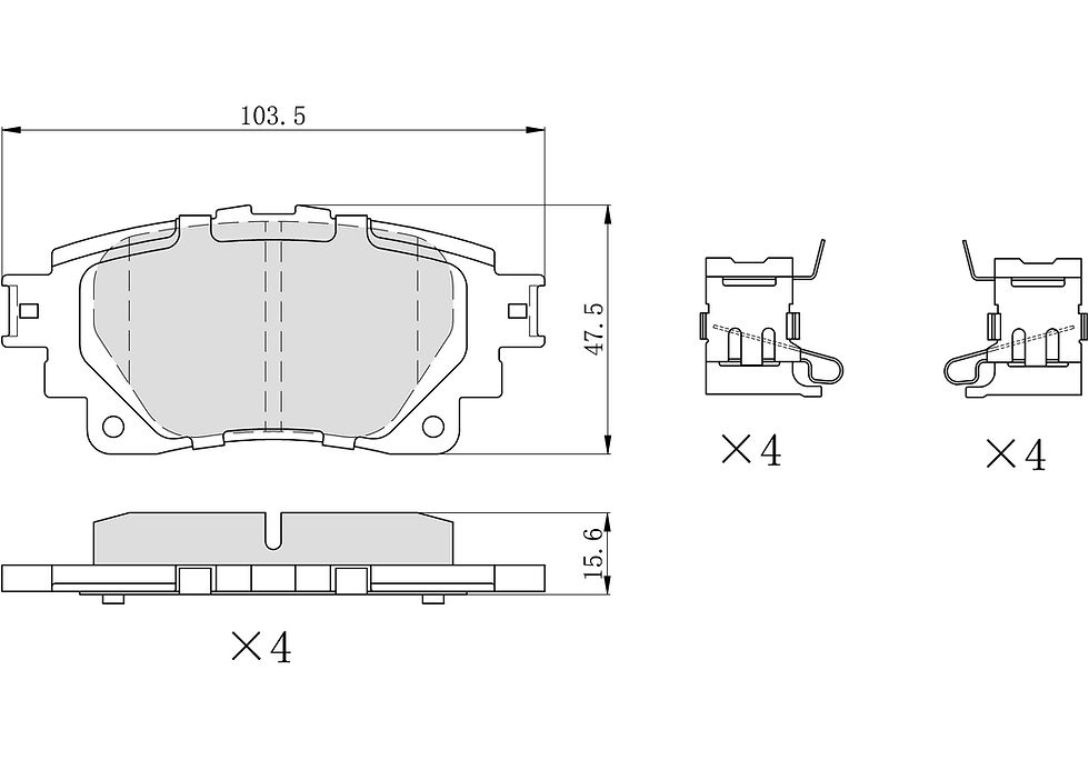 Thumbnail: UltraHC 700 Brake Pad Set, Rear HC7.2183.0.C, Toyota Corolla 2023-2019