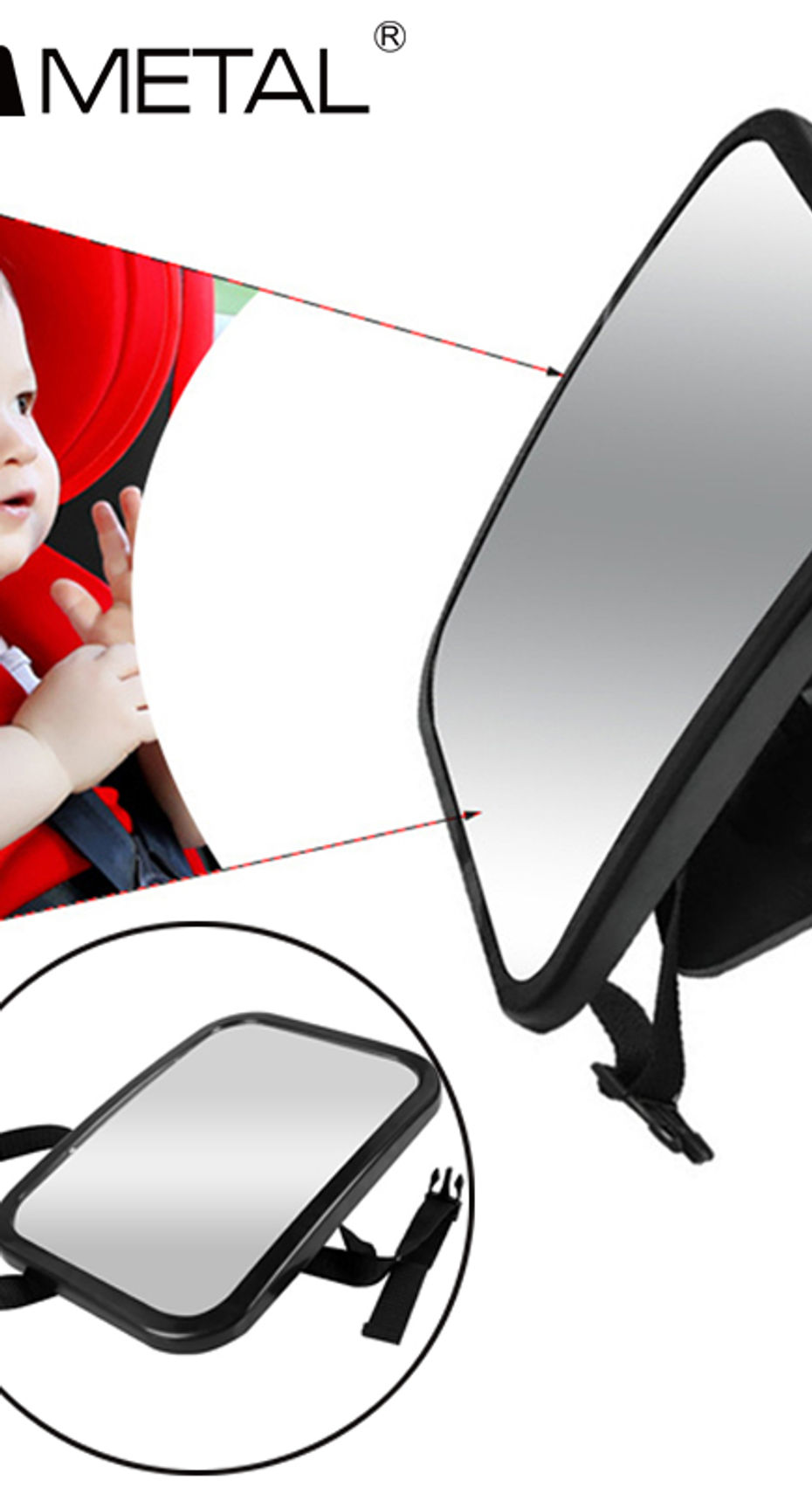 Baby Mirror Car Seat Back Headrest Kids Monitor Mirror Interior Baby Mirrors Kid
