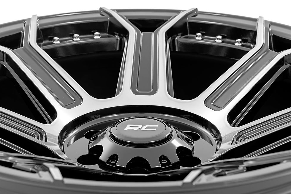 Thumbnail: Rough Country 89 Series 20x10 8x170 Black Machined Gun Metal Wheel - 892010..