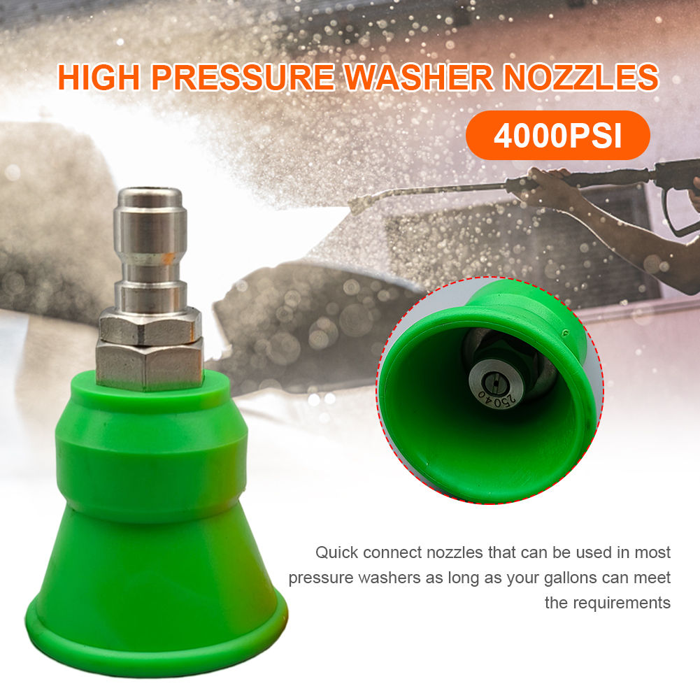 High-Pressure Water Gun Nozzle Splash-proof Sheath Nozzle Rubber Sleeve Fan Nozz