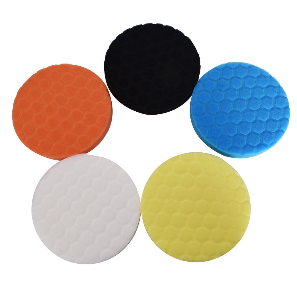 findmall 5Pcs 7 Inch Backing Plate Compound Buffing Sponge Pads Polishing P..