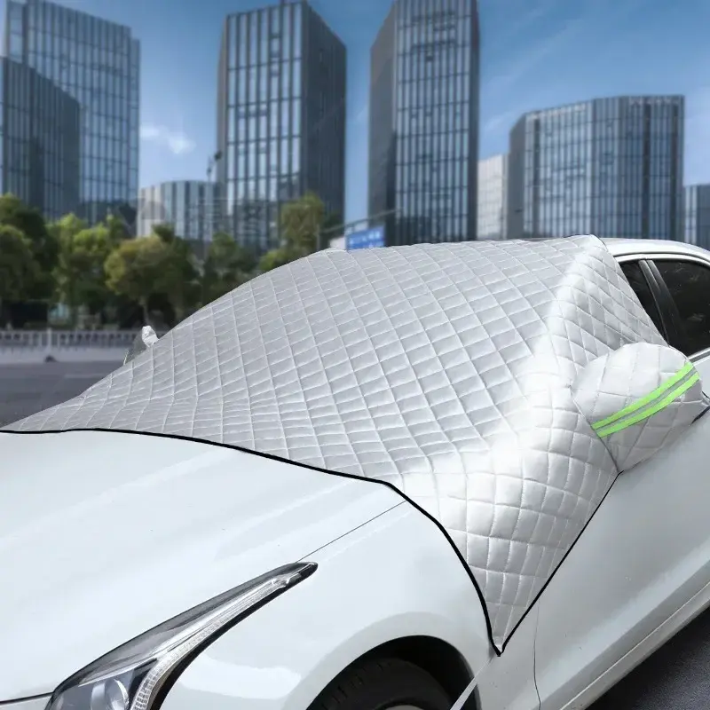 NEW Thickened Cotton Car Cover Half Face Windshield Snow Shield Anti-Frost Carri