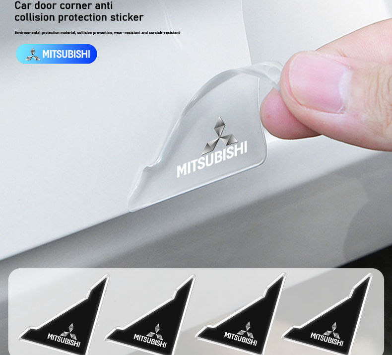 Car Door Corner Anti-collision Cover Anti-Scratch Protection Sticker For Mitsubi