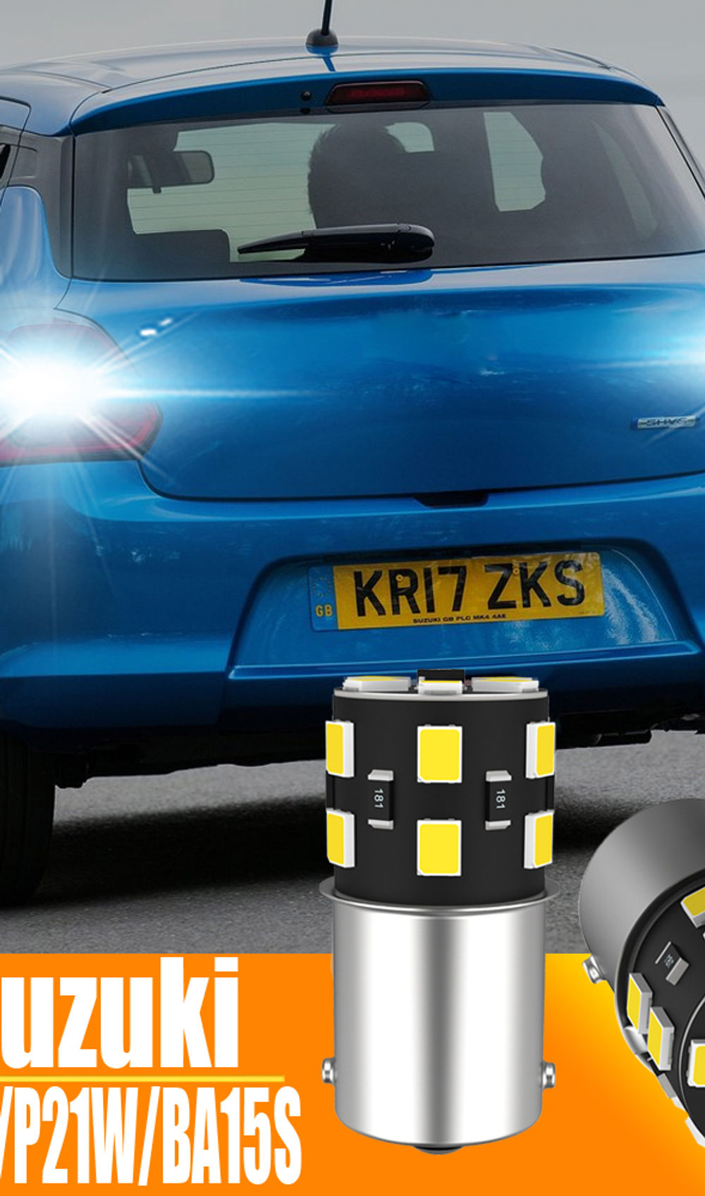 2pcs P21W LED Reverse Light Back Up Lamp 1156 7506 BA15S R5W R10W White Rear Fog