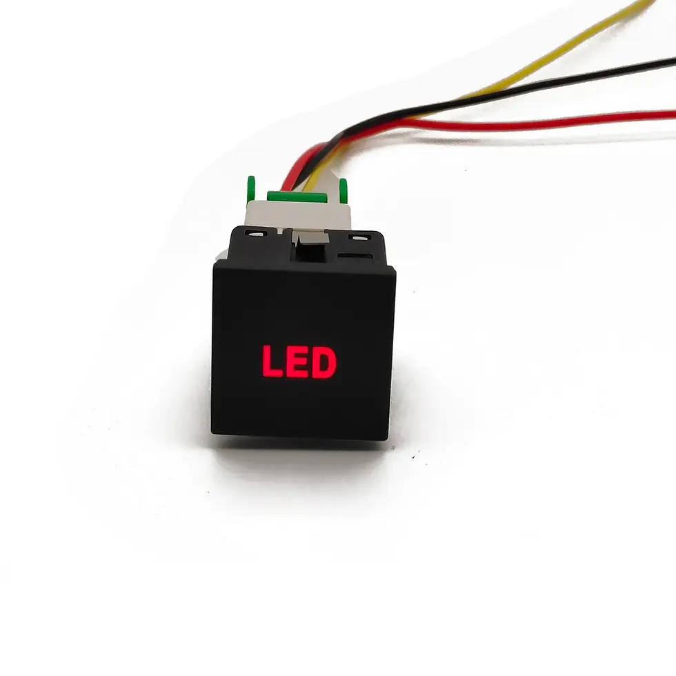 Thumbnail: 1 Pc Car Red LED DRL Light Packing Radar Power On Off Camera Mirror Switch Butto