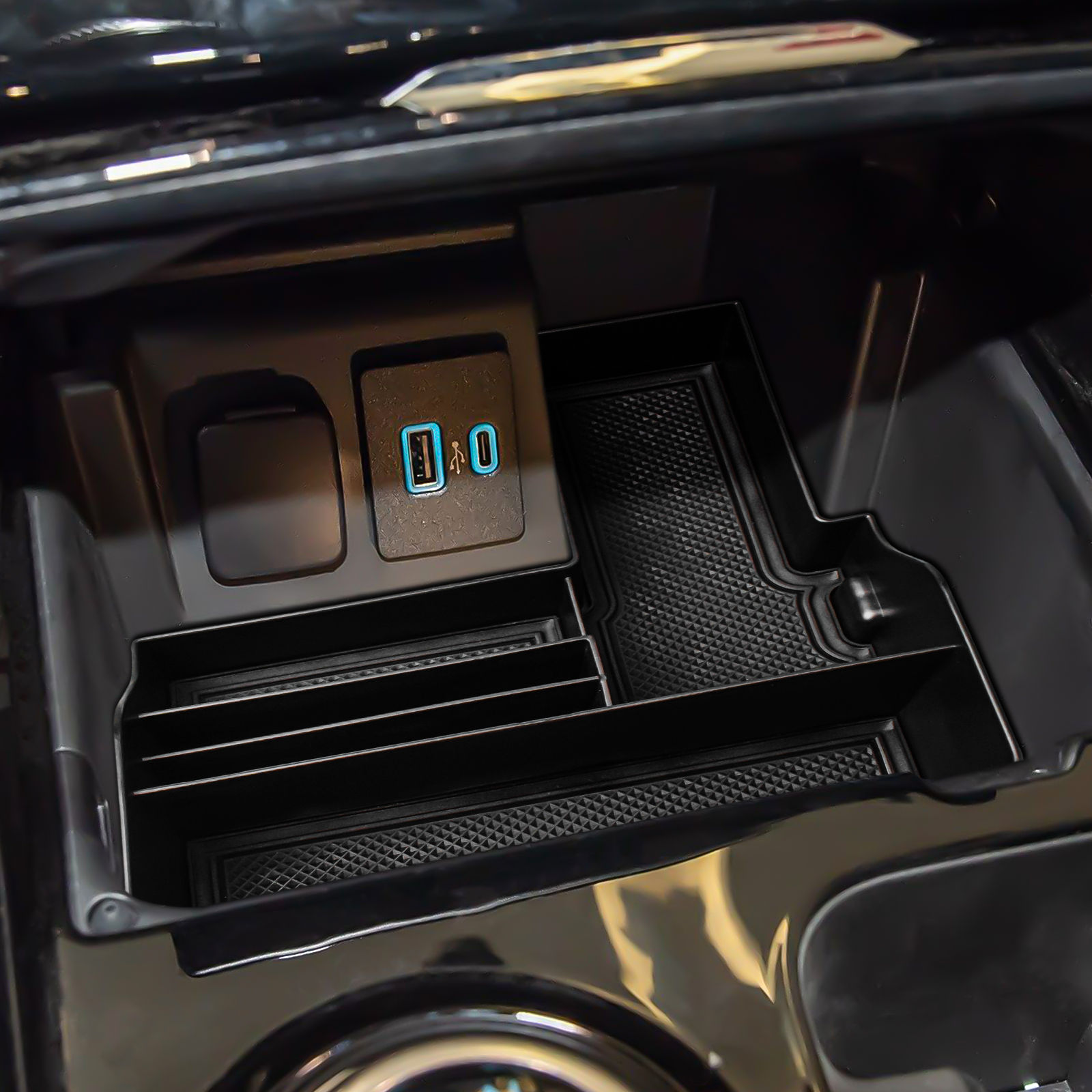 For Ford Explorer 2020 2021 2022 2023 2024 Armrest Storage Box ABS Car Center Co