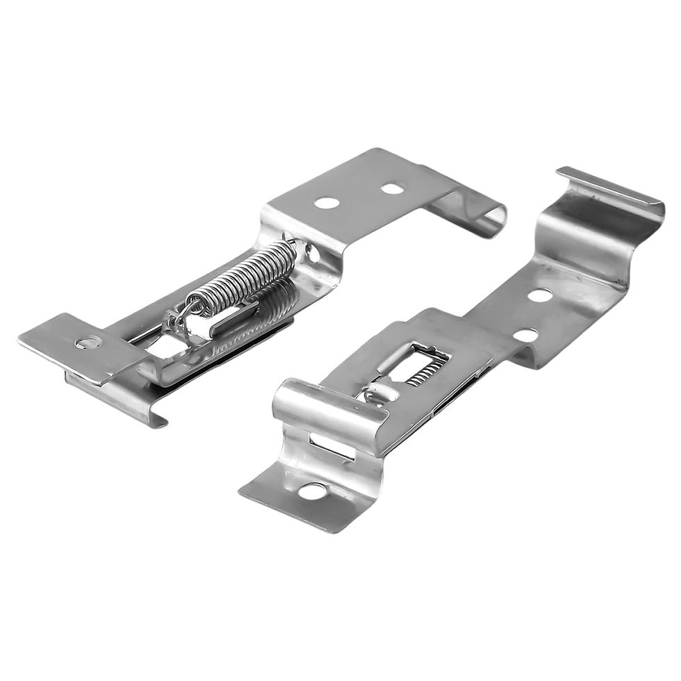 Thumbnail: 2Pcs/set Stainless Steel Trailer License Plate Holder Spring Holder Number Plate