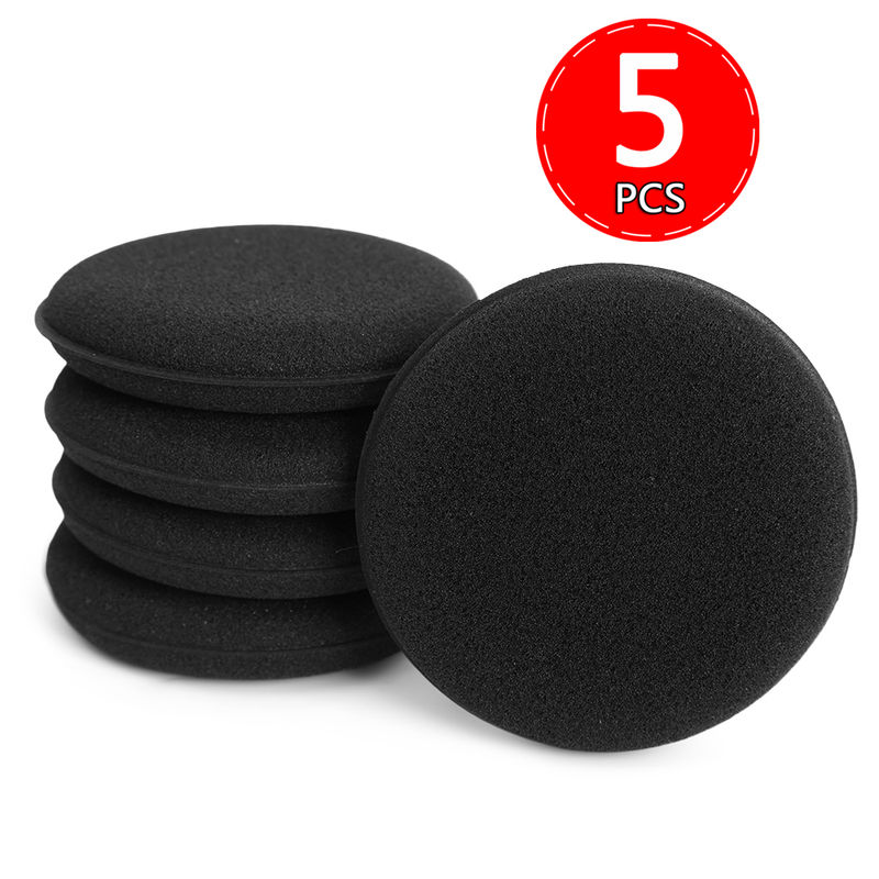 Thumbnail: Car Round Waxing Polish Sponges Interior Leather Seats Cleaning Tools Wax Applic