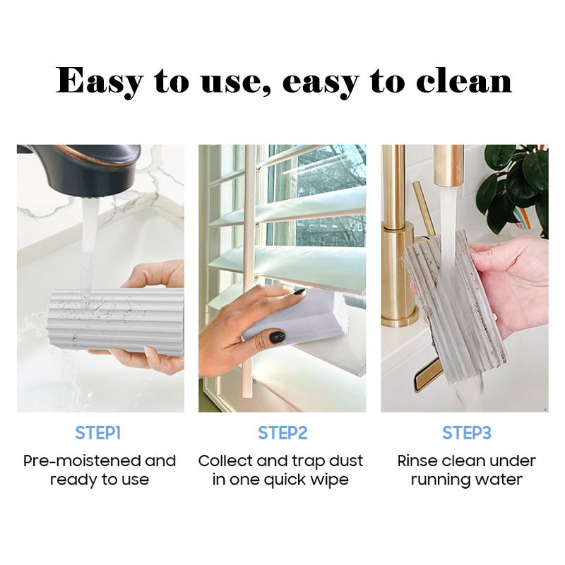 Thumbnail: Car Damp Clean Duster Sponges Reusable Eraser Brush Blinds kitchen Window Sponge