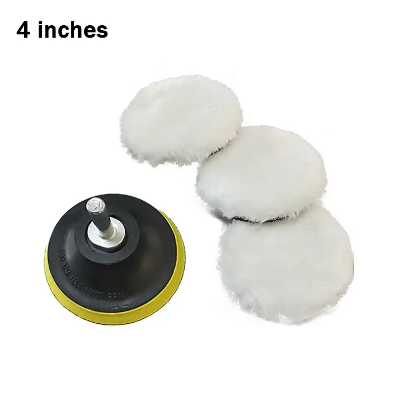 Thumbnail: 5pcs Imitation Wool Polishing Disc Set Car Beauty Wool Ball 3 Inches/4 Inches/5