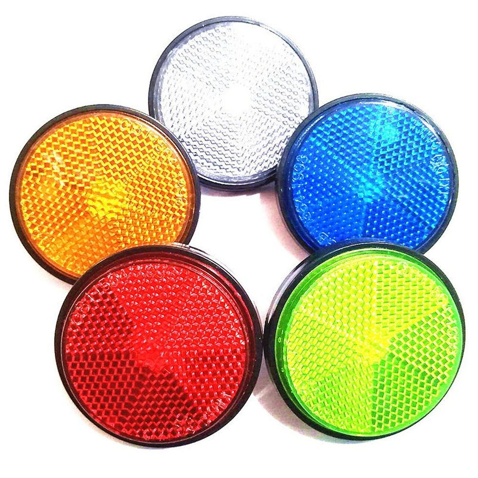 Thumbnail: 2pcs Circular Reflector Car Trucks Motorcycle Bicycle Night Reflector Reflective