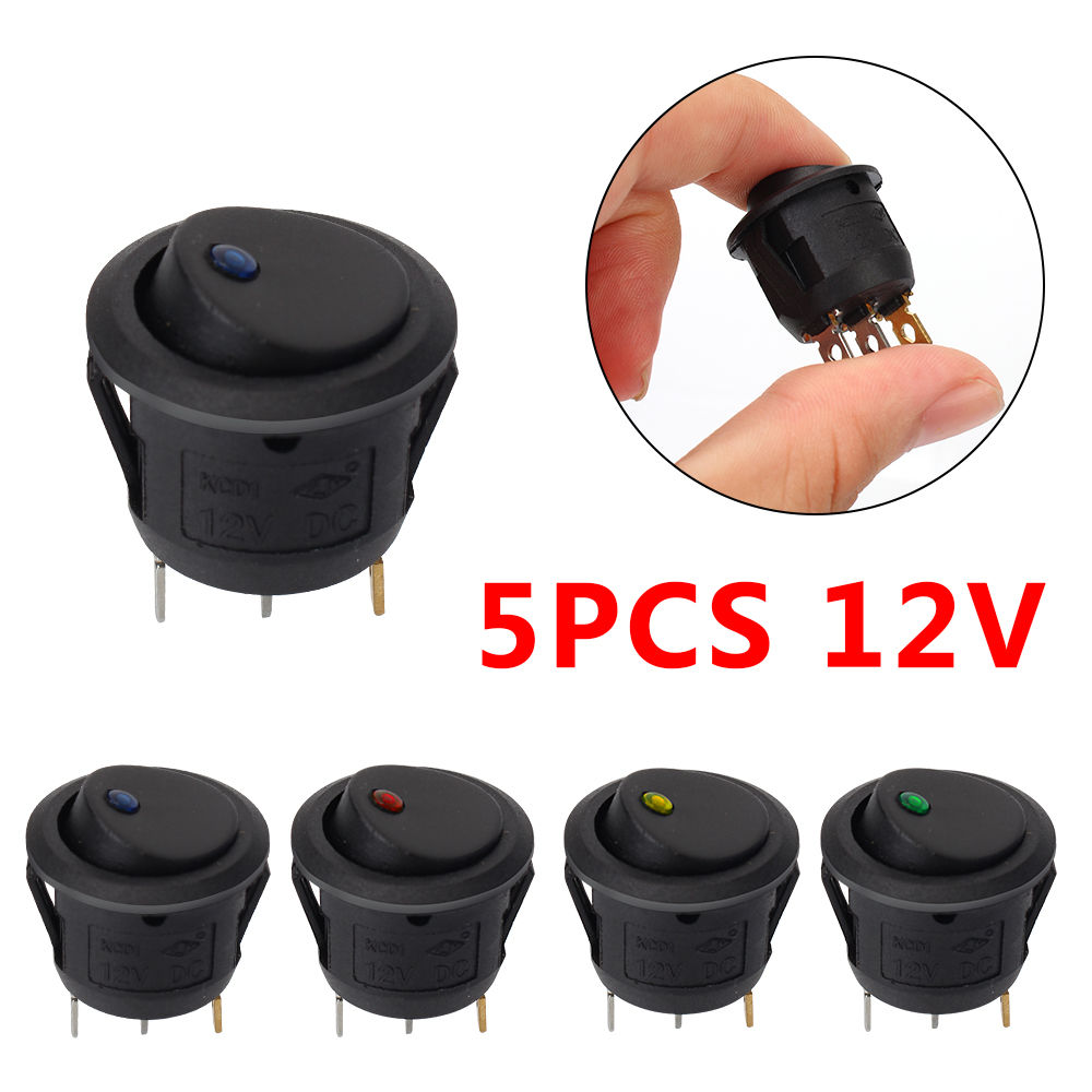 12V LED Lights Toggle Switch Buttons Pushbutton ON/OFF Master Truck Trailer Cara