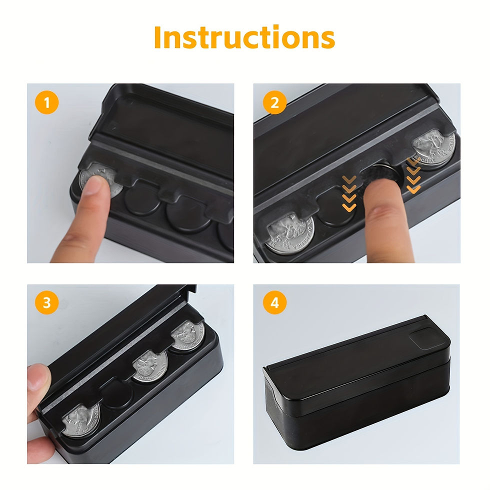 Thumbnail: Coin Holder For Car Change Organizer Universal Storage Coin Money Dispenser Comp