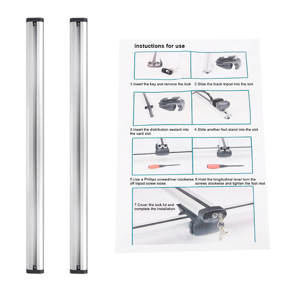 Thumbnail: Universal Aluminum Alloy Luggage Roof Rack 120Cm 130Cm For Car Roof Top Bag Stor