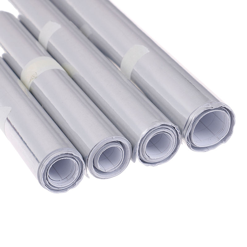 Thumbnail: Silver Glossy Mirror Stretchable Chrome Vinyl Wrap Decal Film Stickers for Car H