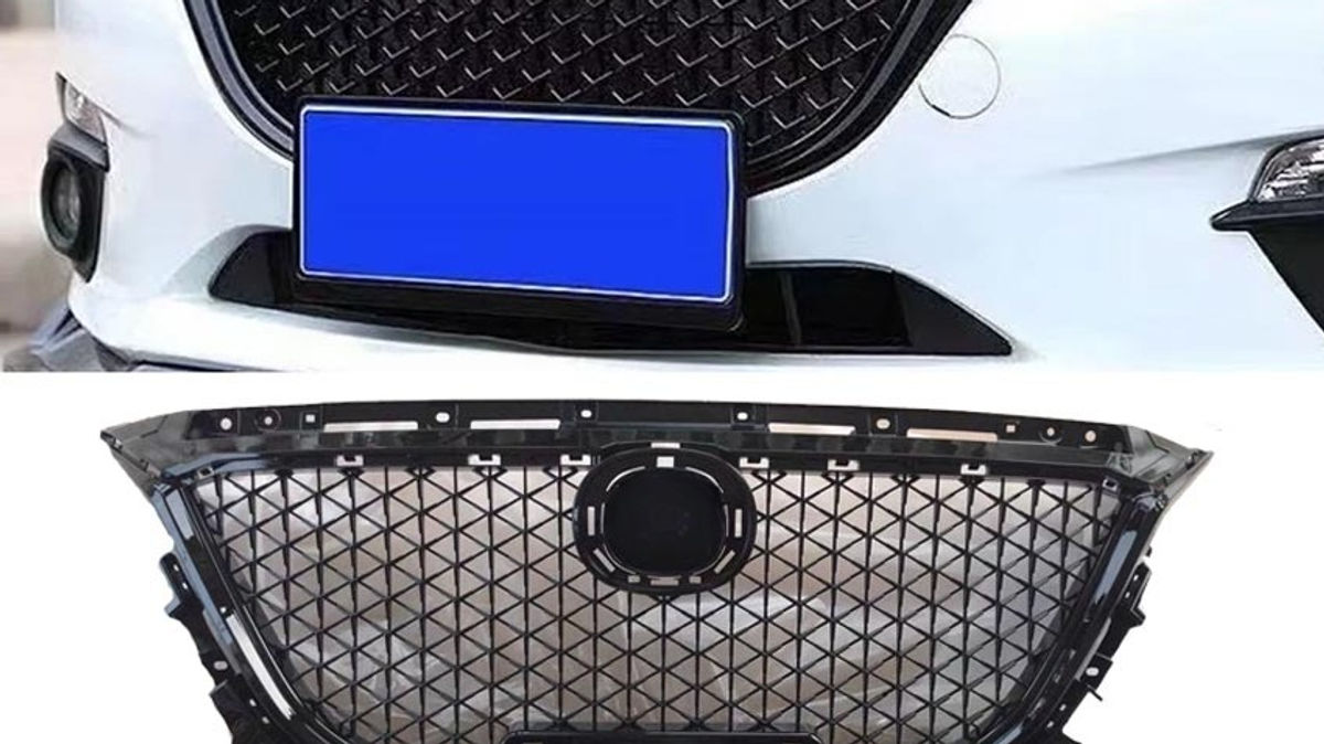 Car Upper Bumper Intake Hood Radiator Mesh Grid For Mazda 3 Axela 2014-2016 Refi