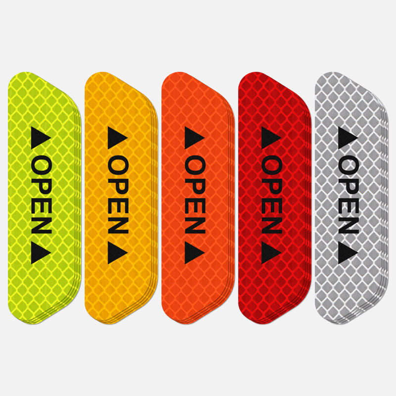 Thumbnail: 1/4PCS Car Door Reflective Sticker Safety Opening Warning Reflective Tape Car Ac