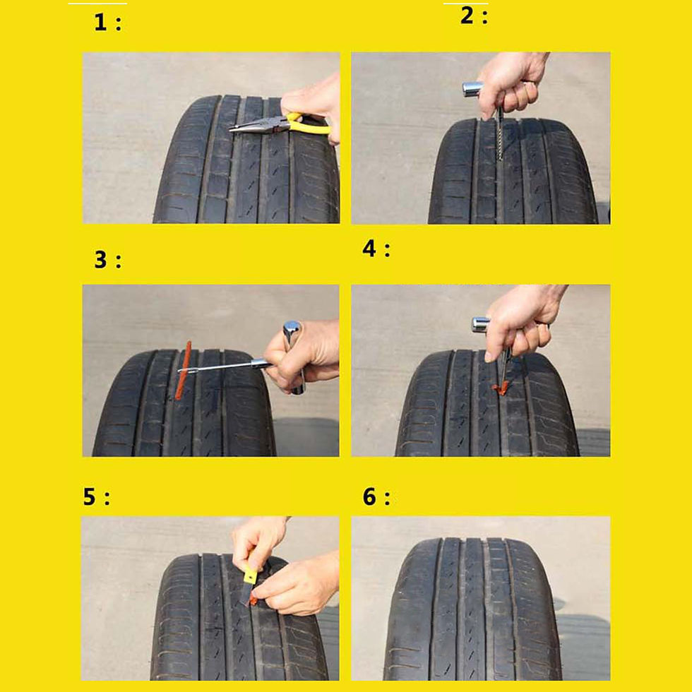 Thumbnail: Vehicle Car Tire Emergency Tool Auto Tire Repair Set for Bike Truck ATV Professi