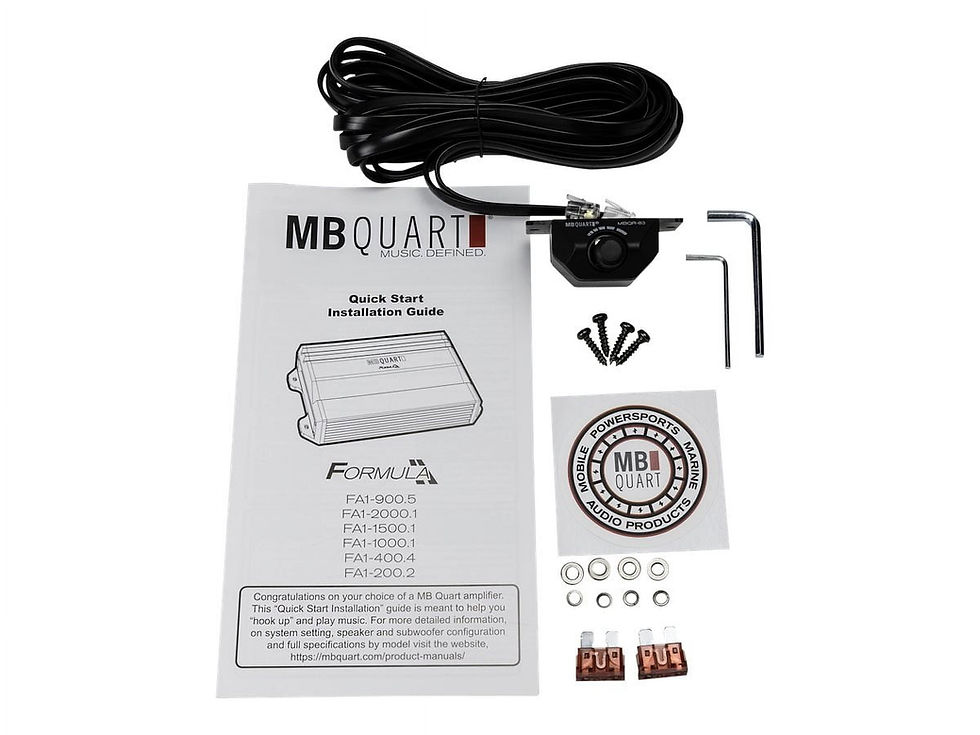 Thumbnail: MB Quart Formula Monoblock Class D 1,500W Car Audio Amplifier, Black