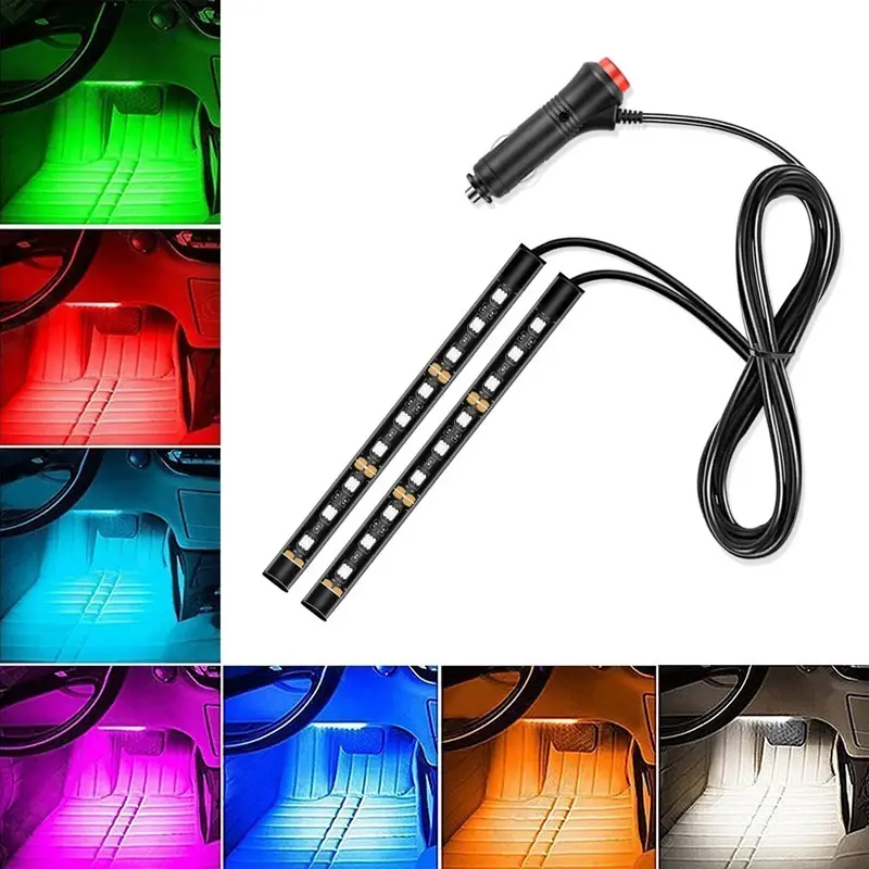 NEW LED Car Foot Light Ambient Light With USB Automotive Interior 12V Auto Inter