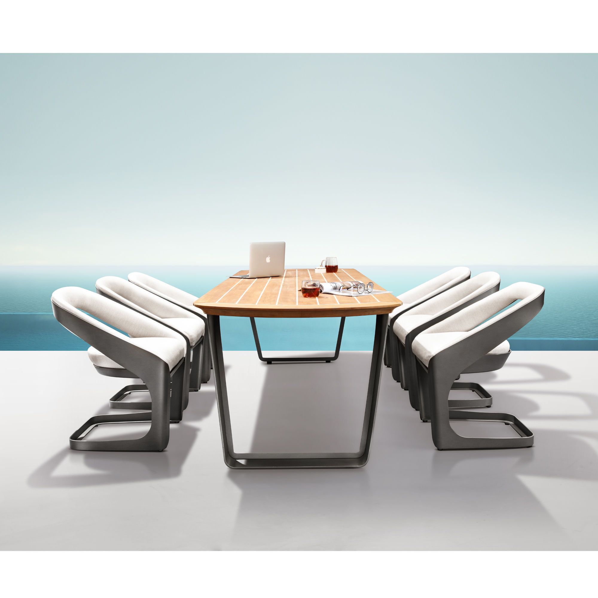HIGOLD Onda Teak Outdoor Dining Set for 8 Person