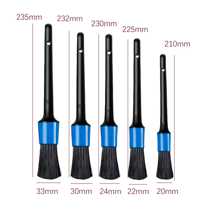 Thumbnail: 1/5pcs Car Cleaning Brush Kit Automotive Detail Brushes For Car Interior Detaili