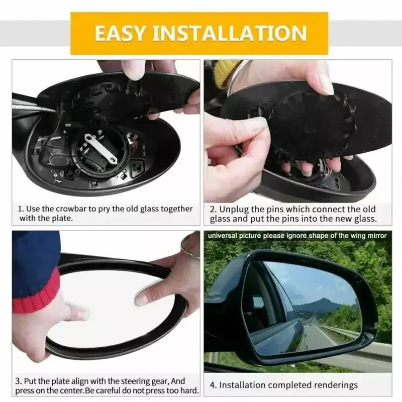 Thumbnail: Front drive Side Heated Wing Mirror Glass Rearview Mirror Lens For Toyota YARIS
