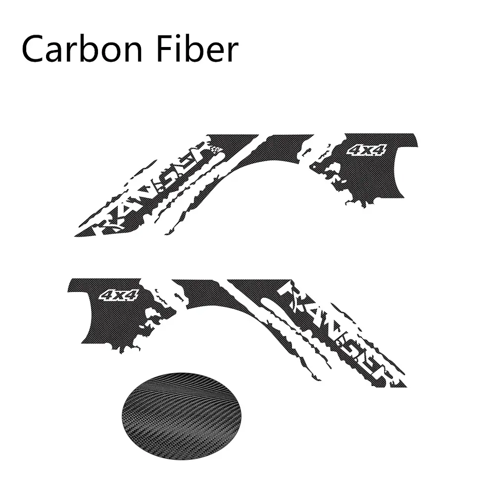 Thumbnail: 2Pcs Pickup Stickers Car Trunk Side Decals For Ford Ranger Truck 4x4 Graphics Vi