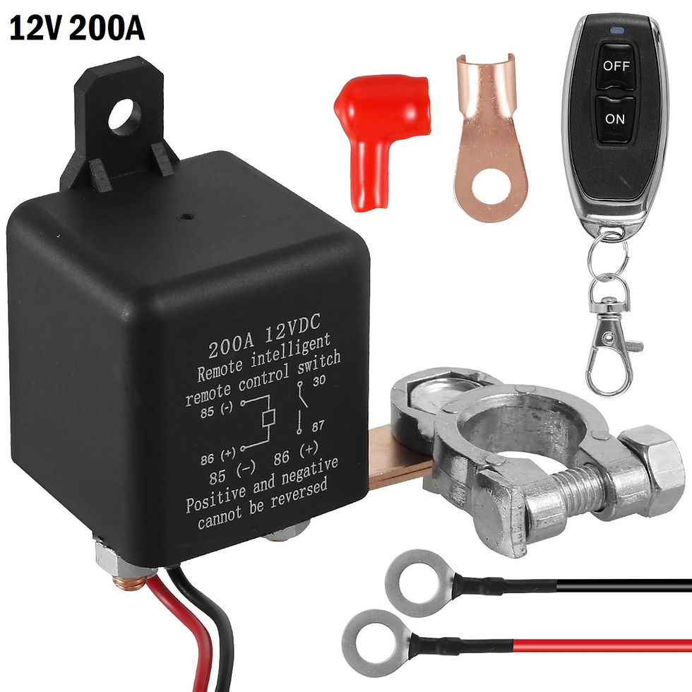 Thumbnail: 12V Battery Switch Relay Remote Control Battery Disconnect Cut Off Isolator Swit