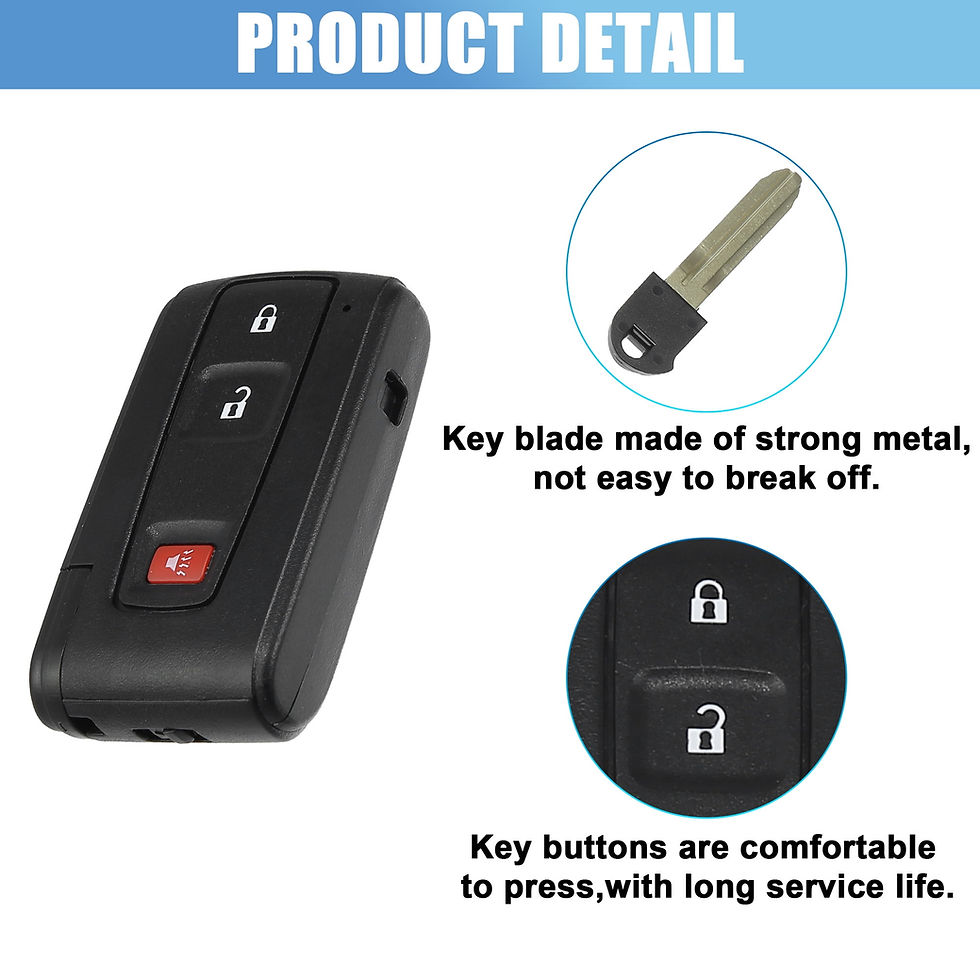 Thumbnail: Unique Bargains Car Key Fob Shell 3 Button Remote Control Key Case Keyless ..