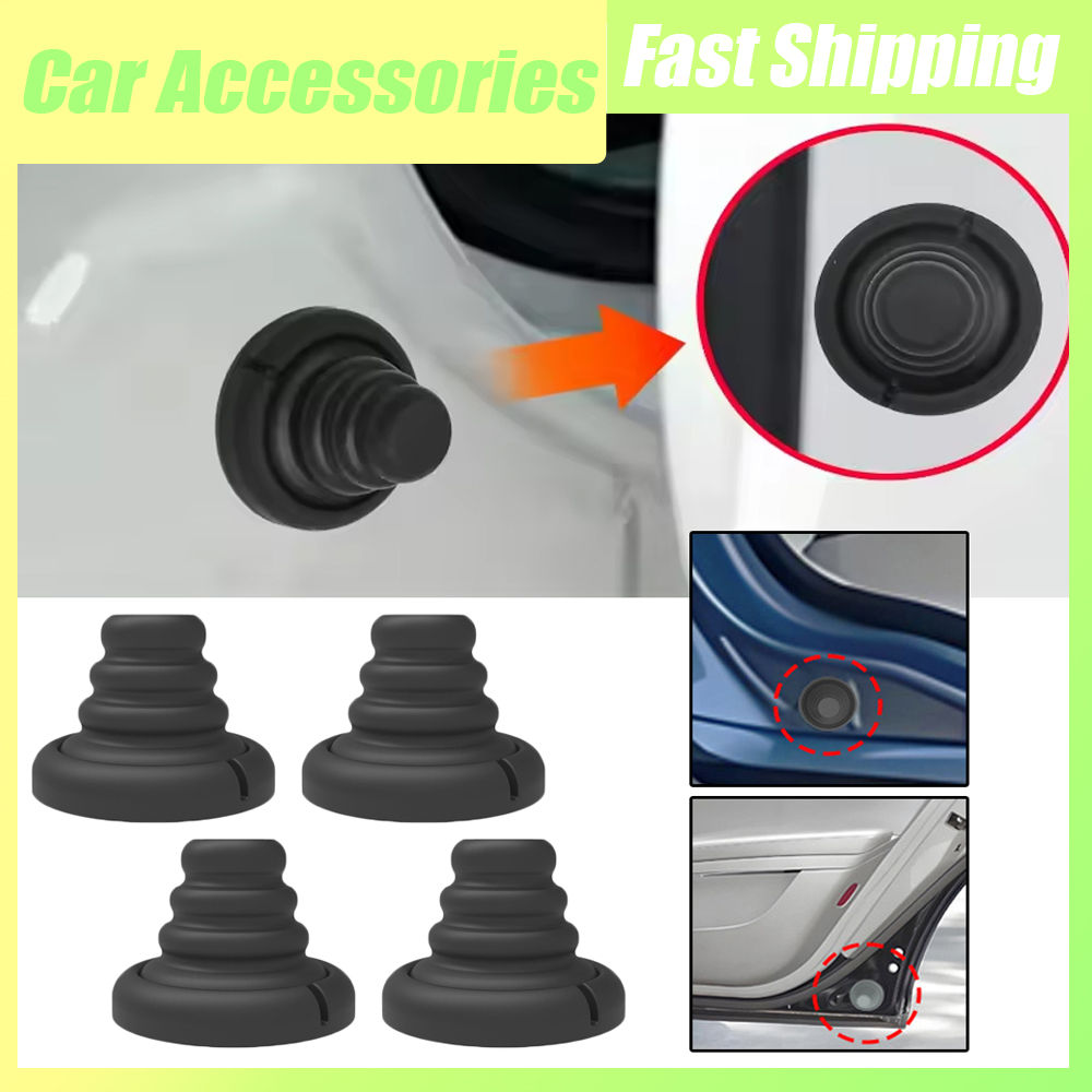 4pcs Car Thickening Door Protection Cushion Car Door Shock Absorber Sound Insula