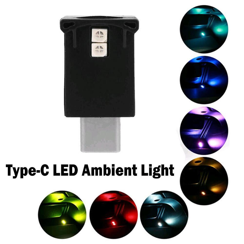 Type-C Adjustable Interior Atmosphere Lamp Car Interior Lamp LED Ambient Light 8