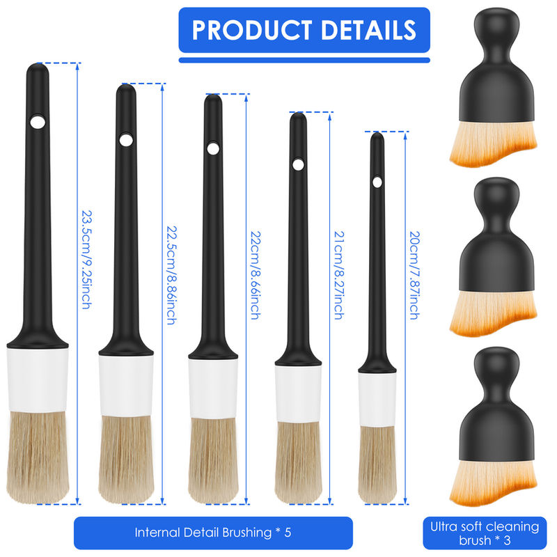 Thumbnail: Car Detailing Brush Set Car Cleaning Brushes Sponges Towels for Car Air Vents Ri