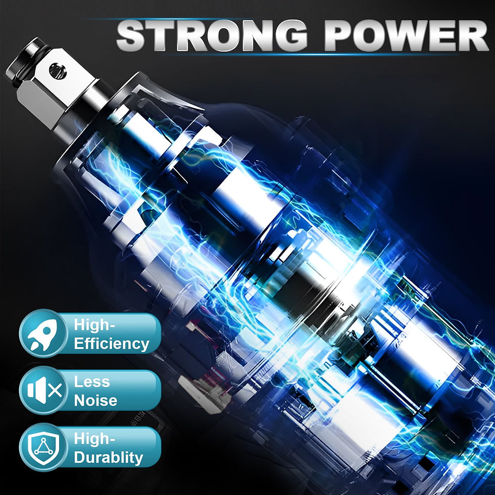 Thumbnail: Cordless Impact Wrench 1/2 inch 18V Impact Brushless Motor with 2x 3.0 Batt..
