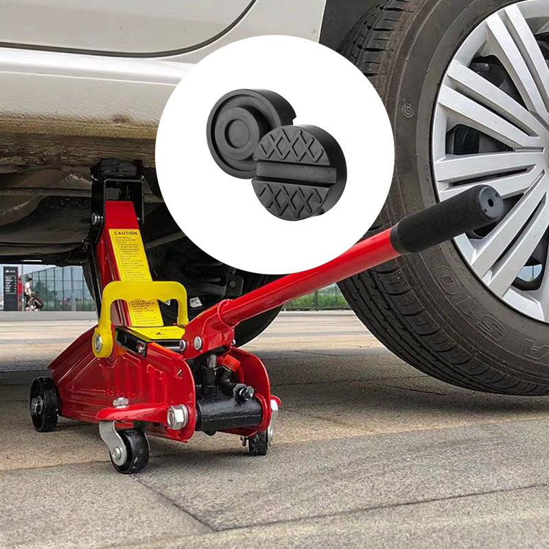 Thumbnail: Car Lift Jack Support Stand Rubber Pads Wheel Dolly Slotted Floor Frame Rail Ada