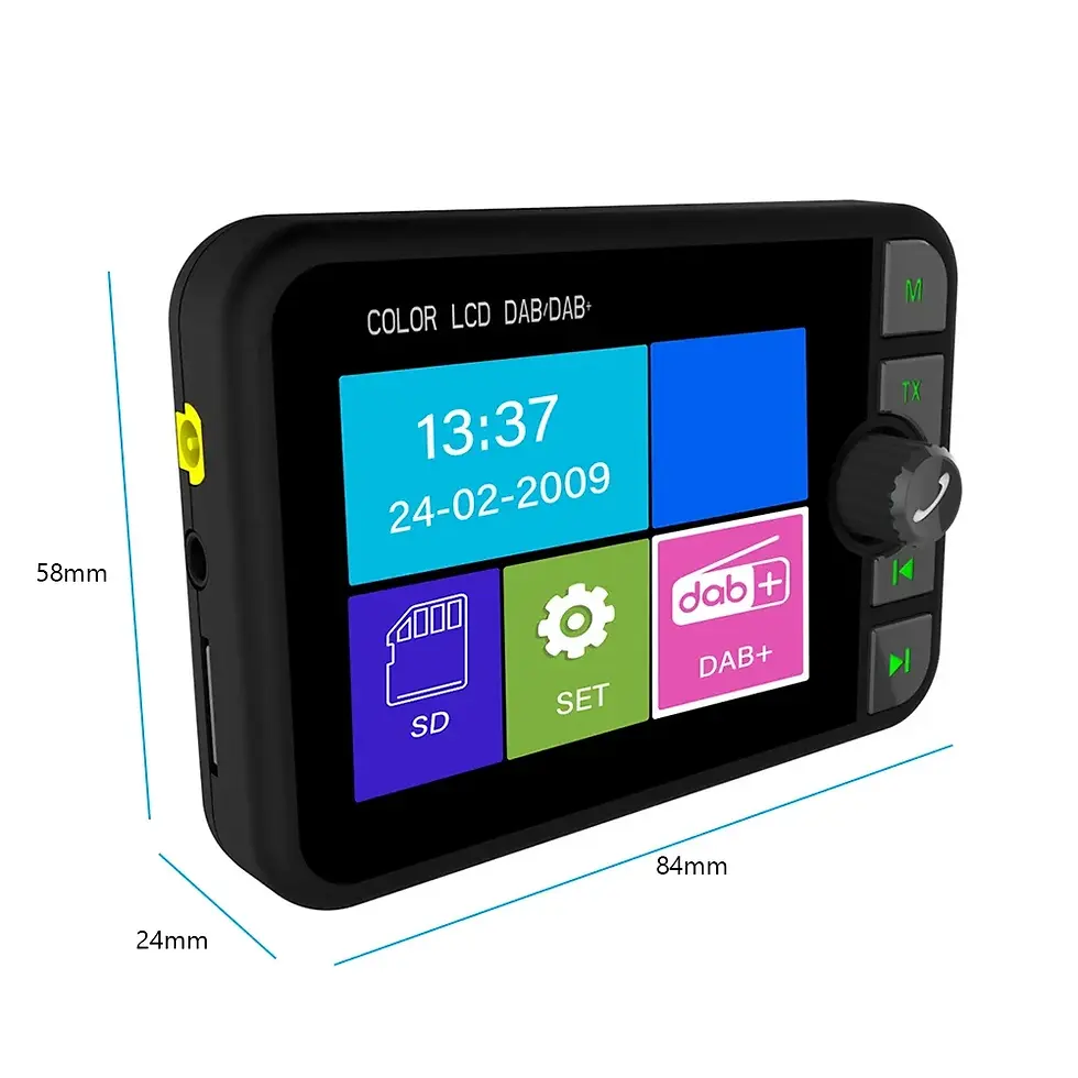 Thumbnail: 2.4-inch Color LCD DAB/DAB+ Radio Receiver Bluetooth-compatible MP3 Player FM Ca
