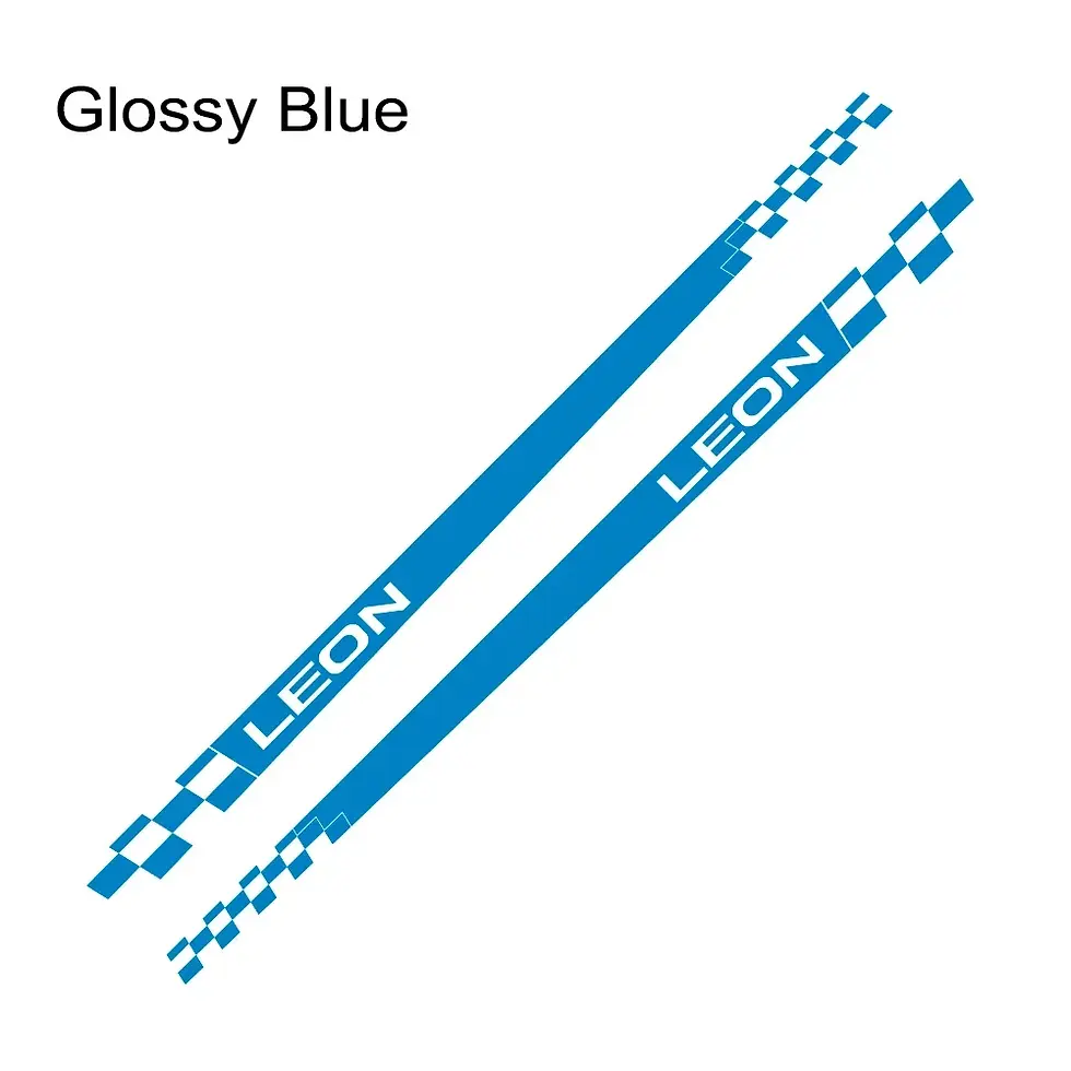 Thumbnail: 2PCS Car Door Side Skirt Lattice Vinyl Stickers Racing Graphical Auto Body Decor