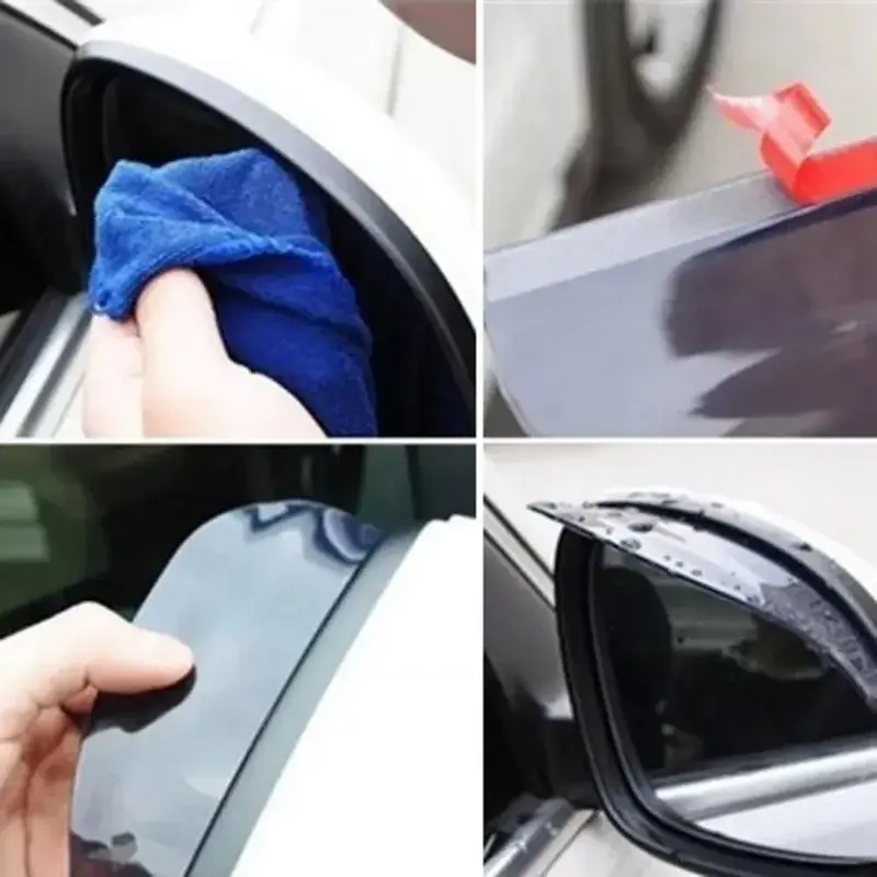 Thumbnail: 2pcs/Set Universal Flexible Car Back Mirror Eyebrow Rain Cover Car Acc Rainproof