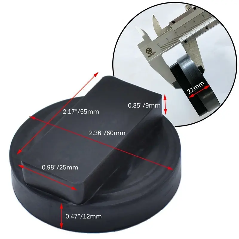 Thumbnail: Different Types Portable Car Lift Jack Stand Rubber Pads Black Rubber Slotted Fl