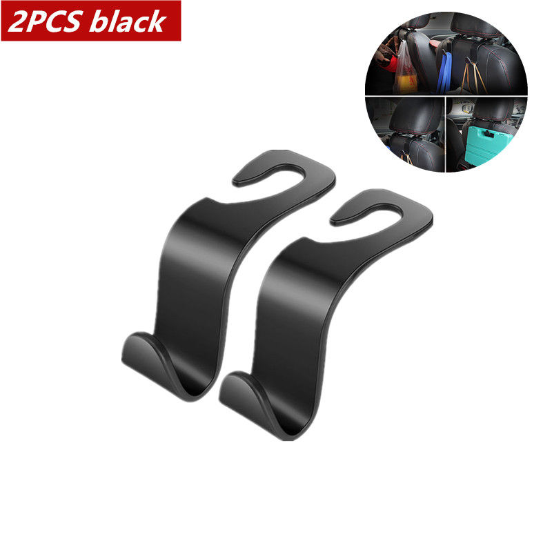 Thumbnail: 1/2/4PCS Carbon Fibre Car Seat Headrest Hook Auto Back Seat Organizer Hanger Sto