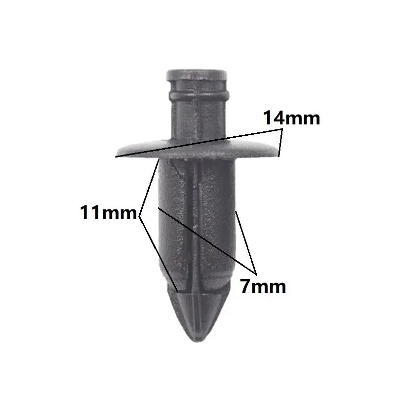 Thumbnail: 20pcs Car Plastic Fairing Rivet Setting Panel Fastener Clips 6mm 7mm 8mm Push Pi