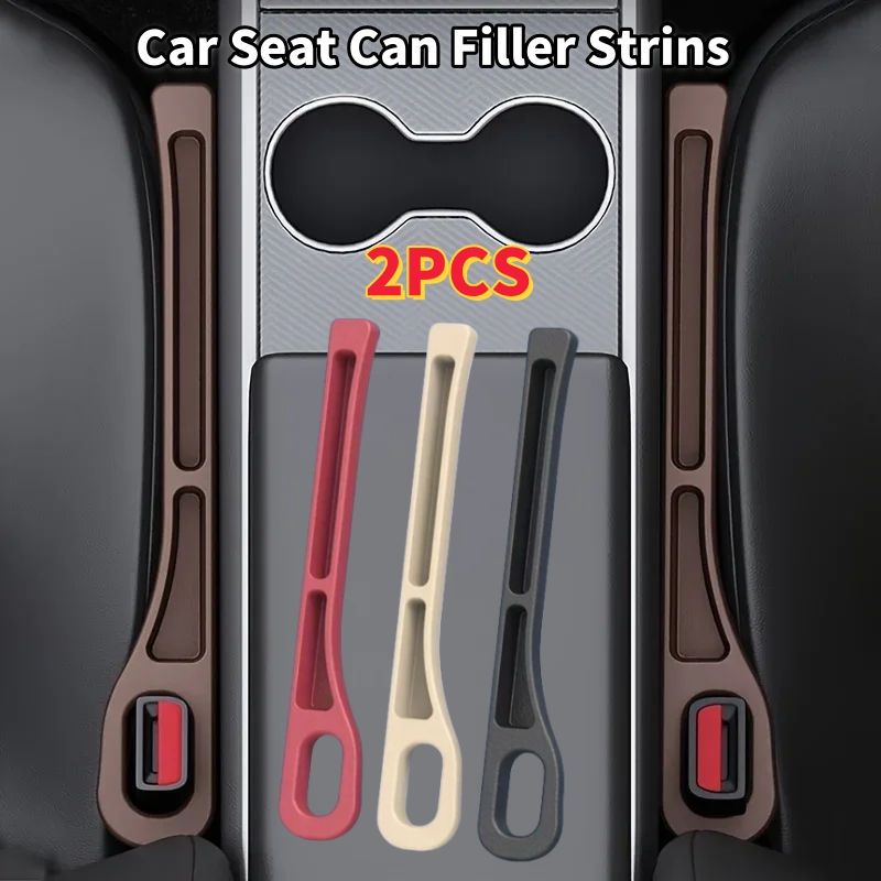 2pcs Pair Universal Car Seat Gap Plug Strip Side Seam Car Gap Filler Leak Proof