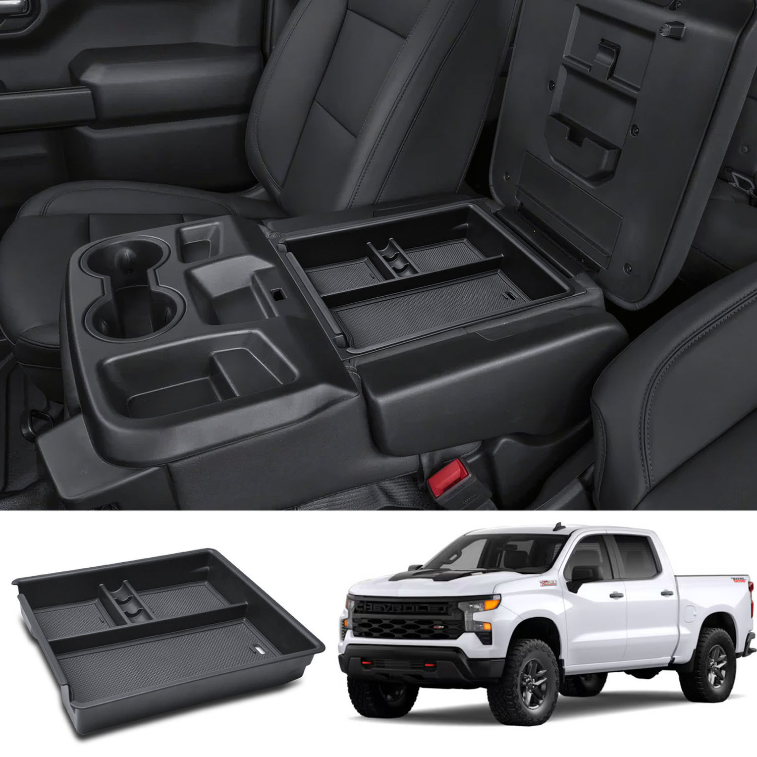 Armrest Storage Box for 2019-2026 Silverado/Sierra 1500 and 2020-2026 Silverado/