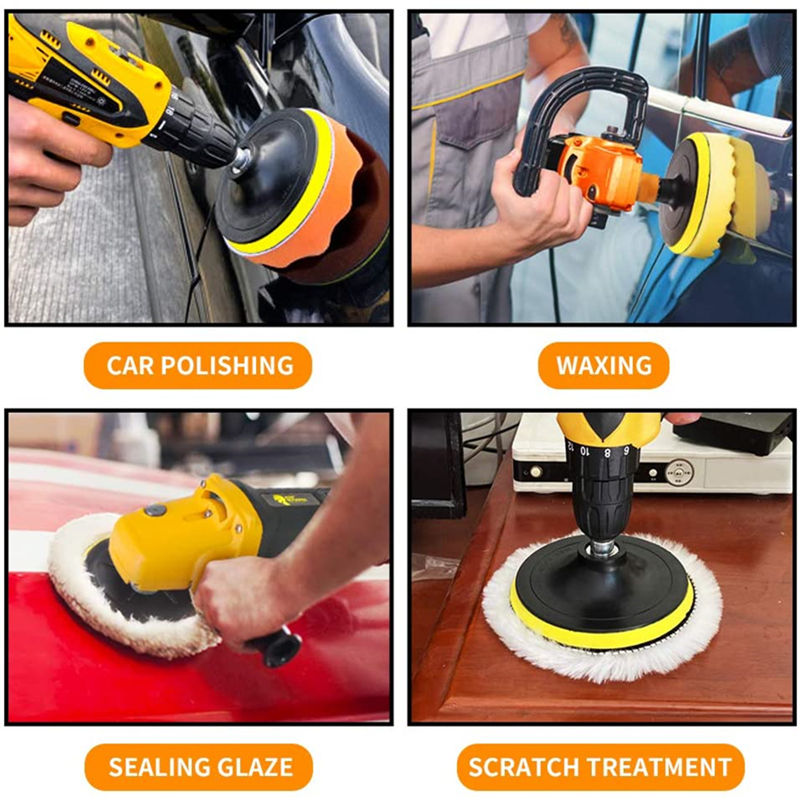 Thumbnail: Car Polishing Sponge Pads Kit Foam Pad Buffer Kit Polishing Machine Wax Pads for